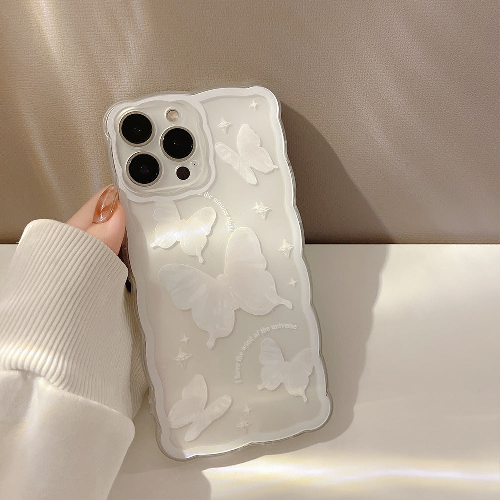 Simple Butterfly Modern Transparent Women's Phone Case
