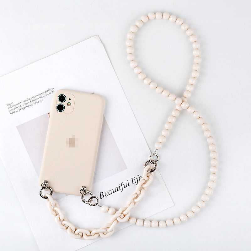 Compatible with Apple, Iphone12Promax Mobile Phone Case Diagonal Bead Chain Suitable