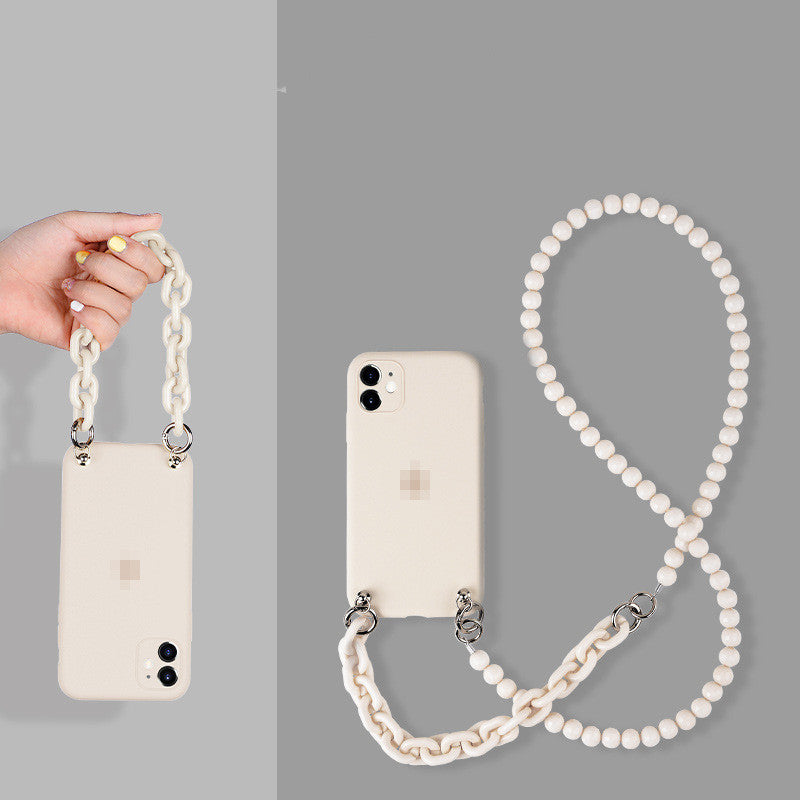 Compatible with Apple, Iphone12Promax Mobile Phone Case Diagonal Bead Chain Suitable