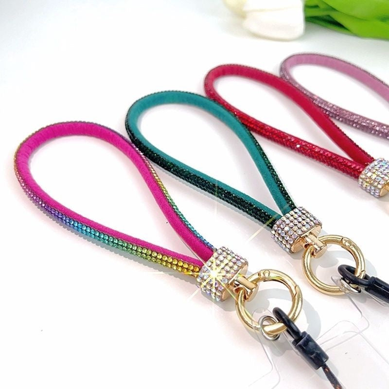 Mobile Phone Lanyard Wrist Chain Luxury Rhinestone Lanyard Anti-separation Rope
