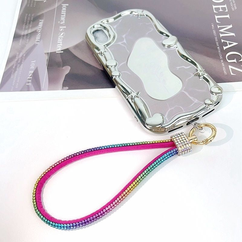 Mobile Phone Lanyard Wrist Chain Luxury Rhinestone Lanyard Anti-separation Rope