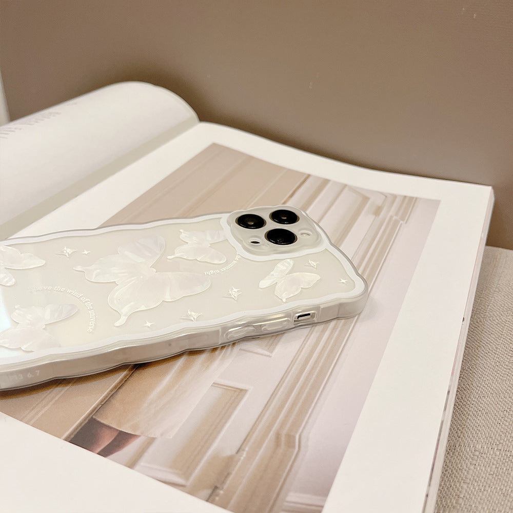 Simple Butterfly Modern Transparent Women's Phone Case